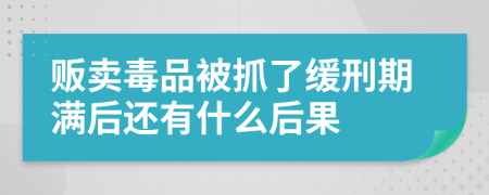 贩卖毒品被抓了缓刑期满后还有什么后果