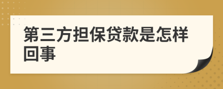 第三方担保贷款是怎样回事