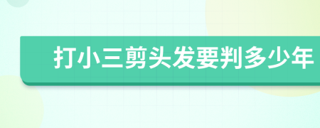 打小三剪头发要判多少年