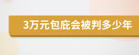 3万元包庇会被判多少年