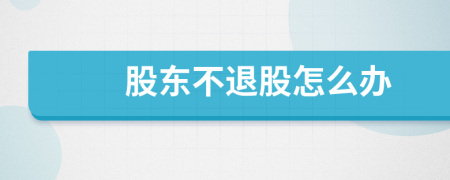 股东不退股怎么办