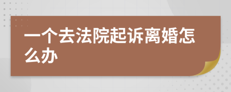 一个去法院起诉离婚怎么办