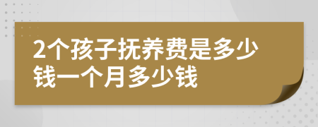 2个孩子抚养费是多少钱一个月多少钱