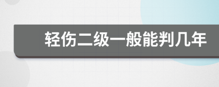 轻伤二级一般能判几年