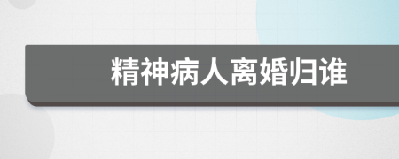 精神病人离婚归谁