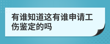 有谁知道这有谁申请工伤鉴定的吗
