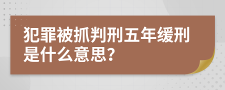 犯罪被抓判刑五年缓刑是什么意思？