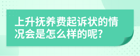 上升抚养费起诉状的情况会是怎么样的呢?