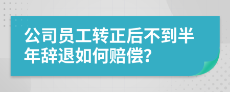 公司员工转正后不到半年辞退如何赔偿？