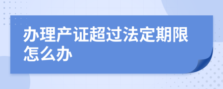 办理产证超过法定期限怎么办