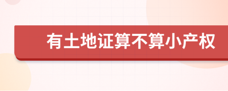 有土地证算不算小产权