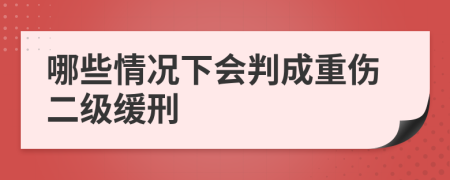 哪些情况下会判成重伤二级缓刑