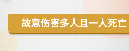 故意伤害多人且一人死亡