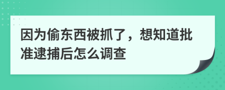 因为偷东西被抓了，想知道批准逮捕后怎么调查