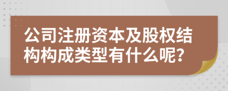 公司注册资本及股权结构构成类型有什么呢？