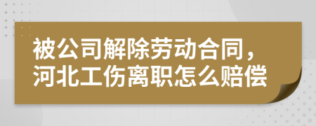 被公司解除劳动合同，河北工伤离职怎么赔偿