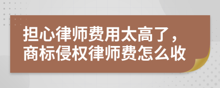 担心律师费用太高了，商标侵权律师费怎么收