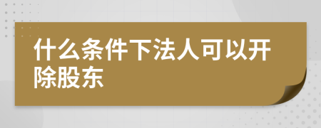 什么条件下法人可以开除股东