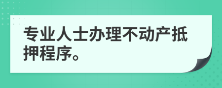专业人士办理不动产抵押程序。