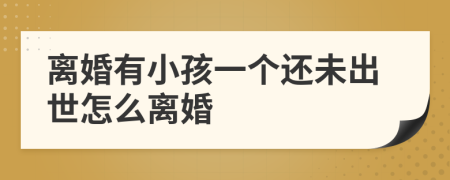 离婚有小孩一个还未出世怎么离婚