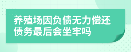 养殖场因负债无力偿还债务最后会坐牢吗