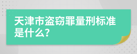 天津市盗窃罪量刑标准是什么？