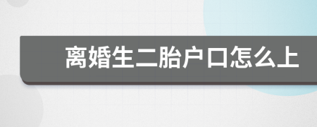 离婚生二胎户口怎么上