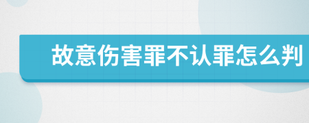 故意伤害罪不认罪怎么判