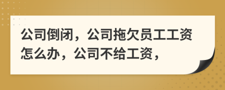 公司倒闭，公司拖欠员工工资怎么办，公司不给工资，