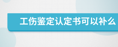 工伤鉴定认定书可以补么