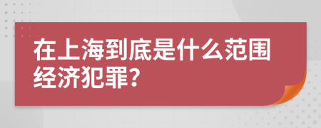 在上海到底是什么范围经济犯罪？