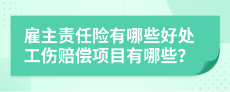 雇主责任险有哪些好处工伤赔偿项目有哪些？