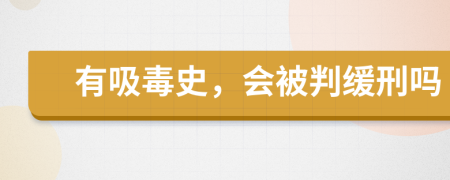 有吸毒史，会被判缓刑吗