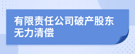 有限责任公司破产股东无力清偿