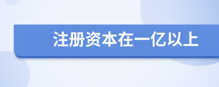 注册资本在一亿以上