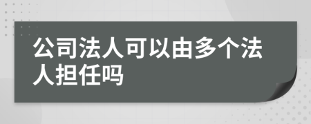 公司法人可以由多个法人担任吗