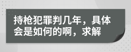 持枪犯罪判几年，具体会是如何的啊，求解