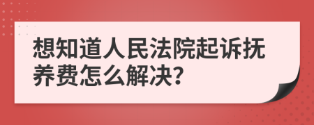 想知道人民法院起诉抚养费怎么解决？