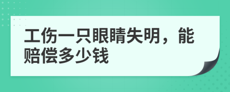 工伤一只眼睛失明，能赔偿多少钱