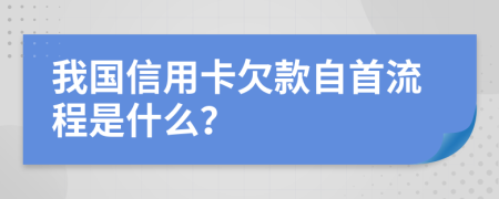 我国信用卡欠款自首流程是什么？