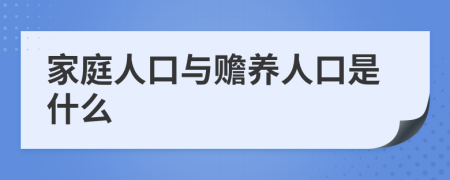 家庭人口与赡养人口是什么