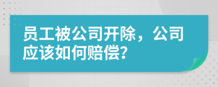 员工被公司开除，公司应该如何赔偿？