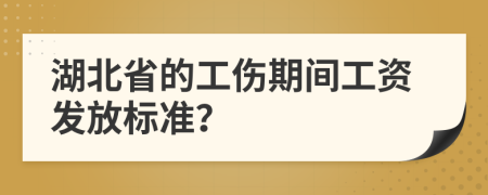 湖北省的工伤期间工资发放标准？