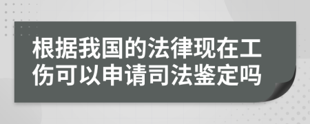 根据我国的法律现在工伤可以申请司法鉴定吗