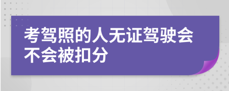 考驾照的人无证驾驶会不会被扣分