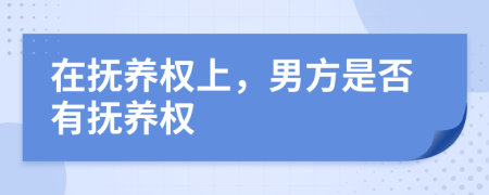 在抚养权上，男方是否有抚养权