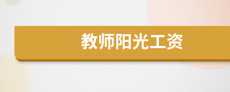 教师阳光工资