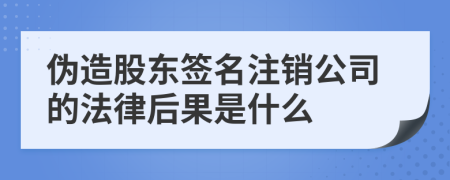 伪造股东签名注销公司的法律后果是什么