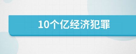 10个亿经济犯罪