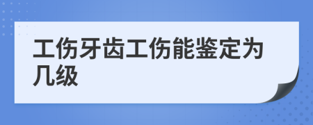 工伤牙齿工伤能鉴定为几级